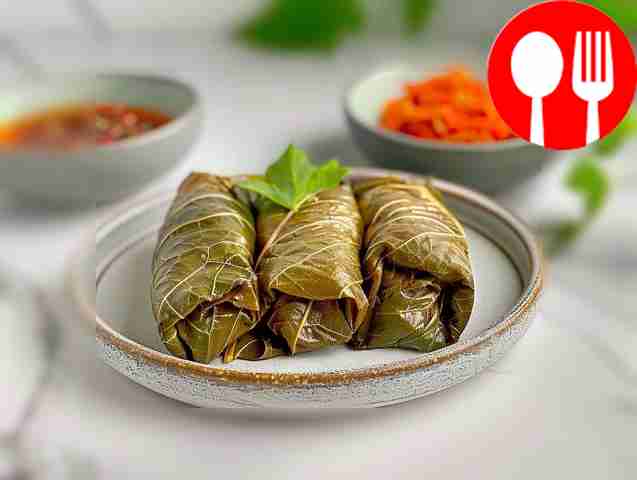 Homemade chicken dolma