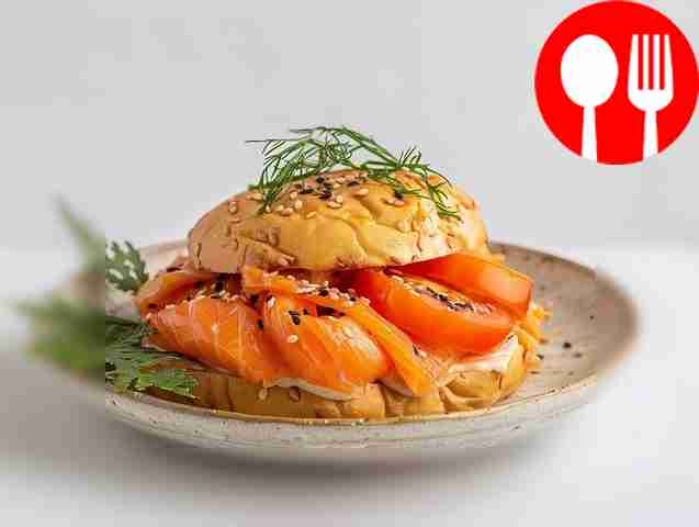 Light burgers with salmon