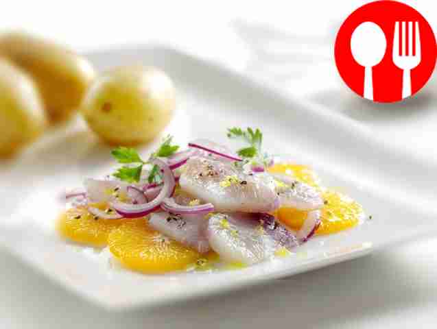 Tender herring with oranges