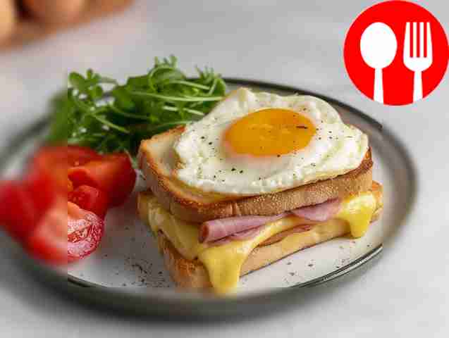 French egg sandwich for breakfast