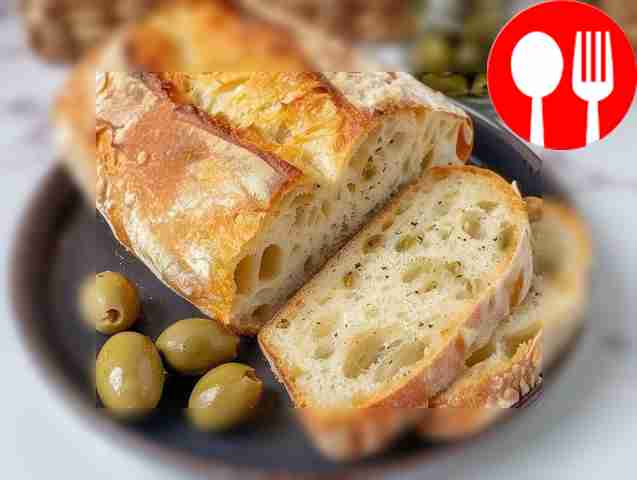 Ciabatta with olives