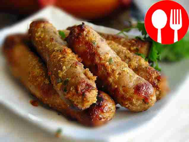 Quick sausages in batter