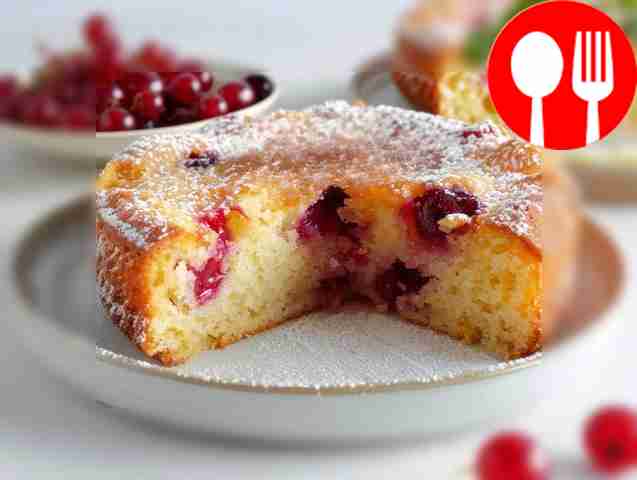 Airy manna with red currants