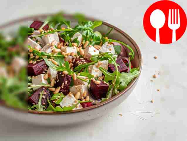 Light beet salad with arugula